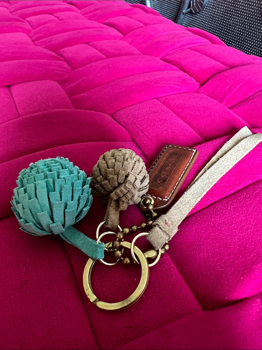 Coach 2005 Suede Pom Poms Hang Tag - Picture 4 of 7